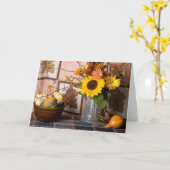 4553 Herfst Stilleven Verjaardag Kaart (Gele Bloem)