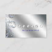 455 Nail Salon Loyalty Card Glitter Blue Silver Visitekaartje (Achterkant)