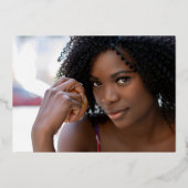 45 45e Verjaardag aqua blauwgroen gouden foto Folie Uitnodiging (Achterkant)