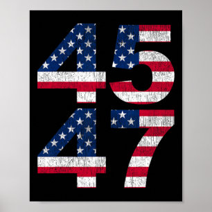45 47 2024 President Vintage Poster