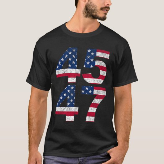 45 47 2024 President Vintage T-shirt (Voorkant)