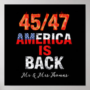 45/47 Amerika is terug Laat je Amerikaanse trots z Poster