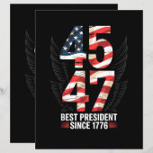 45 47 Beste President sinds 1776 Patriotisch (Voorkant / Achterkant)