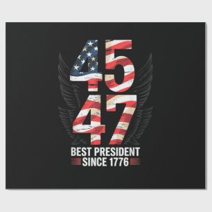 45 47 Beste President sinds 1776 Patriotistisch Cadeaupapier