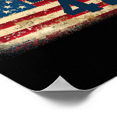 45 47 Donald Trump 2024 Amerikaanse vlag Poster (Hoek)