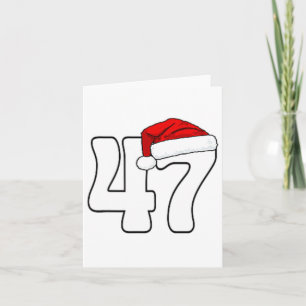 45 47 Donald Trump 2024 Amerikaanse vlag Santa Hat Kaart