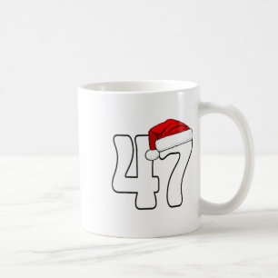 45 47 Donald Trump 2024 Amerikaanse vlag Santa Hat Koffiemok