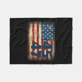45 47 Donald Trump 2025 Amerikaanse vlag Fleece Deken (Voorkant (Horizontaal))