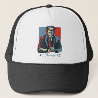 45 47 Donald Trump Anguish 2024 President Retro Trucker Pet