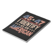 45 47 Ik Identificeer Me Als Een Amerikaanse Trump Notitieblok (Linkerzijde)