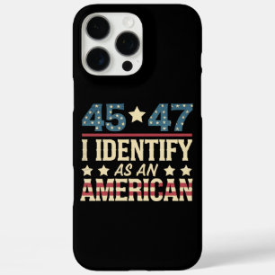 45 47 Ik identificeer me als een Amerikaanse vlag  iPhone 16 Pro Max Hoesje
