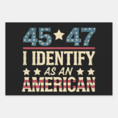 45 47 Ik identificeer me als een Amerikaanse vlag  Inpakpapier Vel (Voorkant)