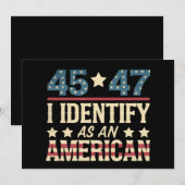 45 47 Ik identificeer me als een Amerikaanse vlag  Kaart (Voorkant / Achterkant)