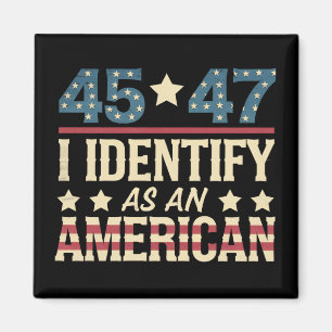 45 47 Ik Identificeer Me Als Een Amerikaanse Vlag Magneet