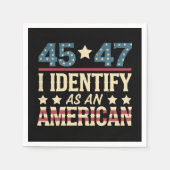 45 47 Ik identificeer me als een Amerikaanse vlag  Servet (Voorkant)