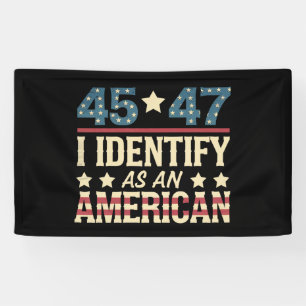 45 47 Ik Identificeer Me Als Een Amerikaanse Vlag  Spandoek
