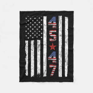 45 47 Inauguratie van het Trump-President VS Retro Fleece Deken