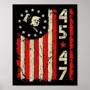 45 47 Inauguratie van het Trump-President VS Retro Poster