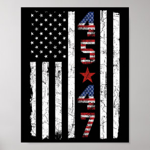 45 47 Inauguratie van het Trump-President VS Retro Poster