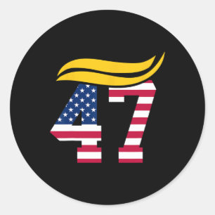 45 47 is mijn President dat we er allemaal 1 hebbe Ronde Sticker