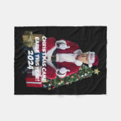 45 47 Kerstmis kwam begin 2024 Trump Fleece Deken (Voorkant (Horizontaal))