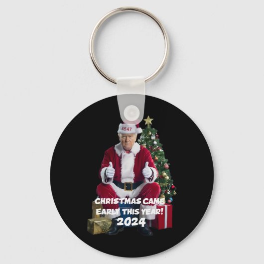 45 47 Kerstmis kwam begin 2024 Trump Sleutelhanger (Voorkant)