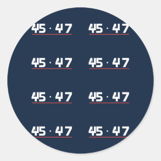 45 47 Navy Herhalend Nummerpatroon Ronde Sticker