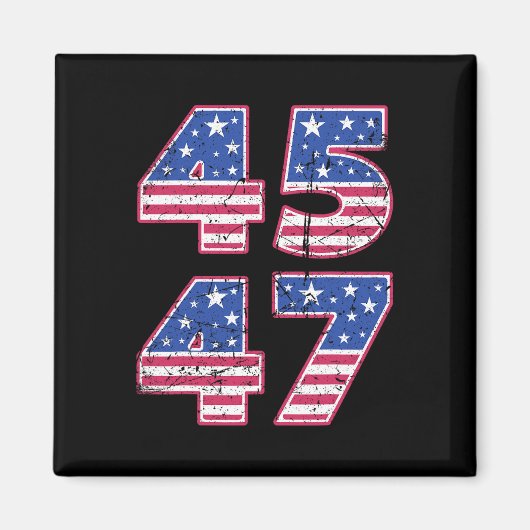 45 47 Patriottisch President Trump twee keer in zi Magneet (Voorkant)