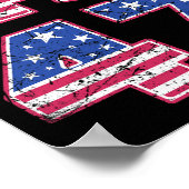 45 47 Patriottisch President Trump twee keer in zi Poster (Hoek)