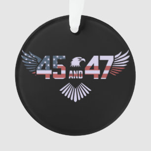 45-47 President 2024 Trump keert terug naar het Wi Ornament