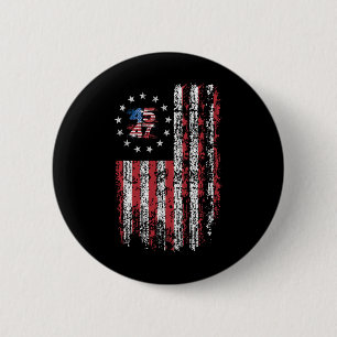 45 47 President 47 Amerikaanse vlag President Dona Ronde Button 5,7 Cm