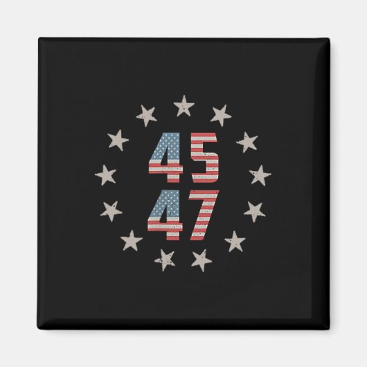 45 47 President Retro  Vlag VS 2024 Presid Magneet (Voorkant)