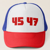 45 47 Trucker Pet met Crimson Lettering (Voorkant)