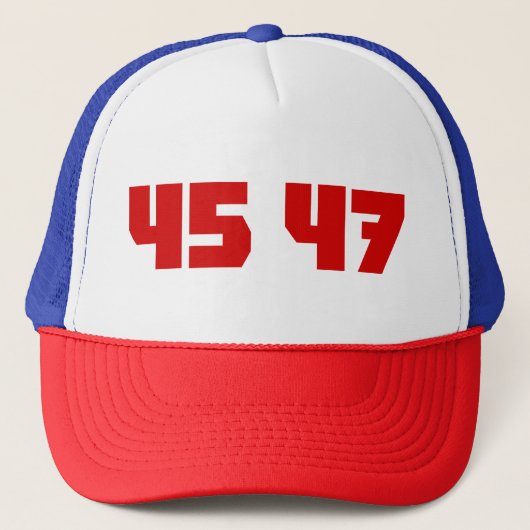 45 47 Trucker Pet met Crimson Lettering (Voorkant)
