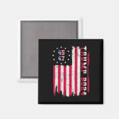 45 47 Trump 2024 Amerikaanse vlag Magneet (Voorkant / Achterkant)