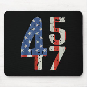 45 47 Trump 2024 Amerikaanse vlag (op rug) Muismat