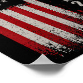 45 47 Trump 2024 Amerikaanse vlag Poster (Hoek)