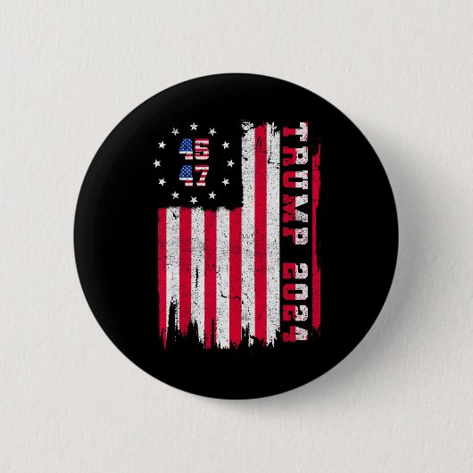 45 47 Trump 2024 Amerikaanse vlag Ronde Button 5,7 Cm (Voorkant)