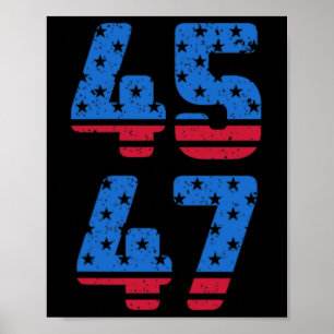 45 47 Trump 2024 Jezus is mijn Redder Trump is mij Poster