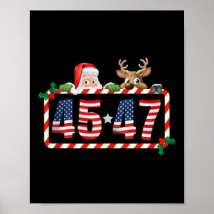 45 47 Trump 2024 Kerstmis 45 en 47 Sinterklaas Poster