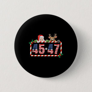 45 47 Trump 2024 Kerstmis 45 en 47 Sinterklaas Ronde Button 5,7 Cm