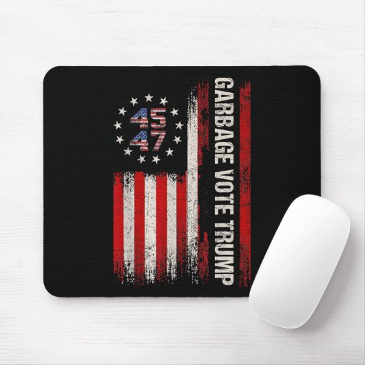 45 47 Trump 2024 Verkiezing Amerikaanse vlag Garby Muismat (Met muis)