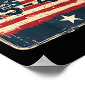 45 47 Trump  Amerikaanse vlag Poster (Hoek)