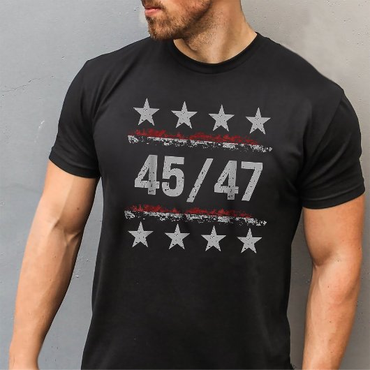 45 47 Trump heeft President USA Flag MAGA gewonnen T-shirt