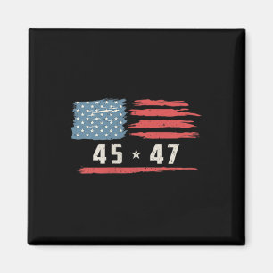 45 47 Trump President  Amerikaanse vlag 2025 P Magneet