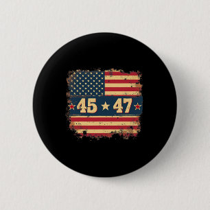 45 47 Trump President Amerikaanse vlag Ronde Button 5,7 Cm