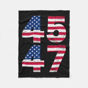 45 47 Trump President VS Amerikaanse vlag Me Fleece Deken