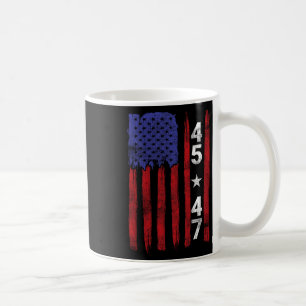 45 47 Trump Presidentsverkiezingen 2024 Patriottis Koffiemok