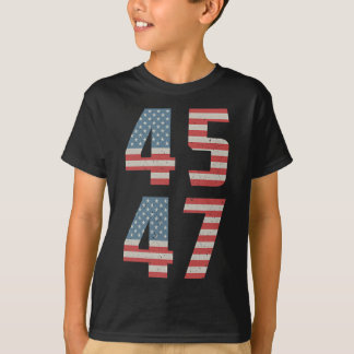 45 47 Trump Retro USA Flag 2024 President T-shirt
