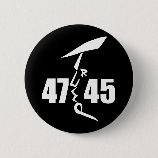 45 47 Trump Ronde Button 5,7 Cm (Voorkant)